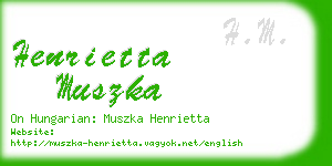 henrietta muszka business card